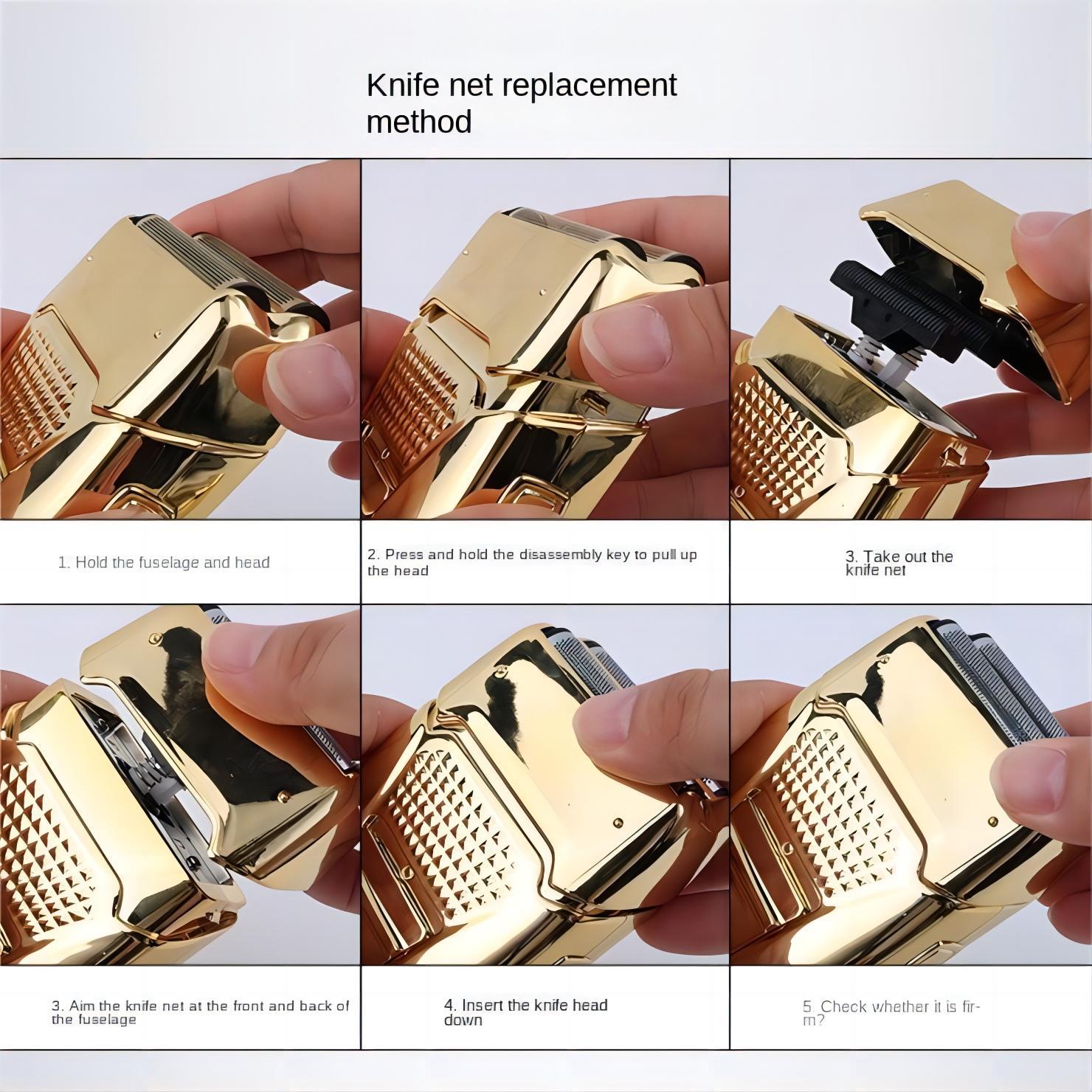 Shaver, Hair Clipper, Nose Hair Repairer, Golden Four in One 2025 New Style Set, Fashionable and Atmospheric, Hair Salon, Family Exclusive