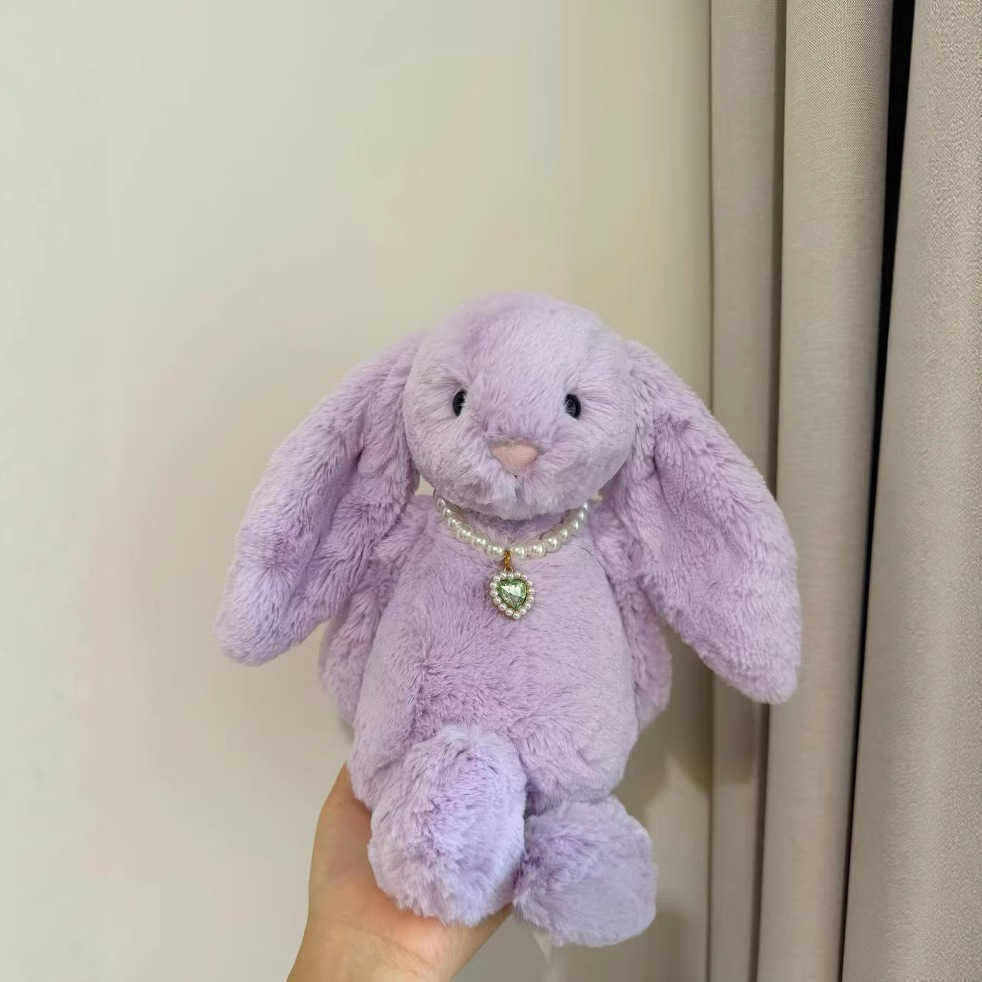 Plush Dolls Rabbit plush toy colorful rabbit doll hanging ear rabbit long ear rabbit soothing rabbit doll sleeping doll purple blue