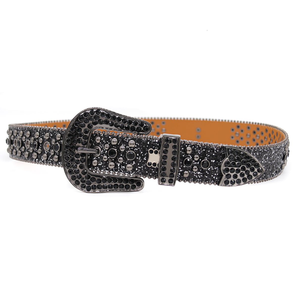 Y2K Rhinestones Belts Quality Western Cowgirl Cowboy Diamond Bling Cinturones Para Hombre er Goth 241018
