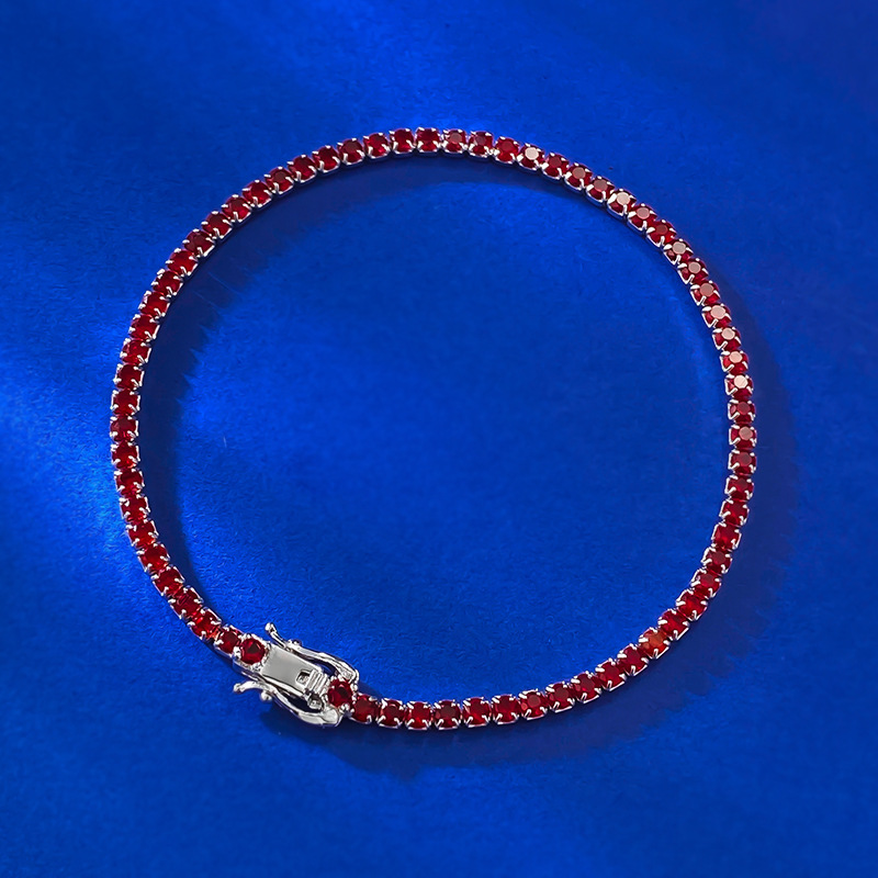 Elegant European Style Genuine S925 Sterling Silver Womens Bracelet Studded with Lustrous Diamonds