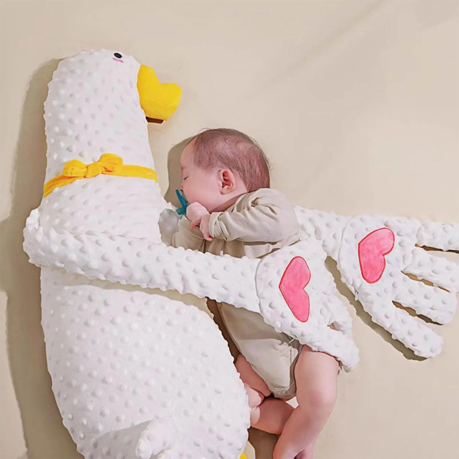 White Gooses Shape Baby Sleeping Patting Doll With Soothing Palm 3 Speed Adjustable Electric Hand Pillow 250519