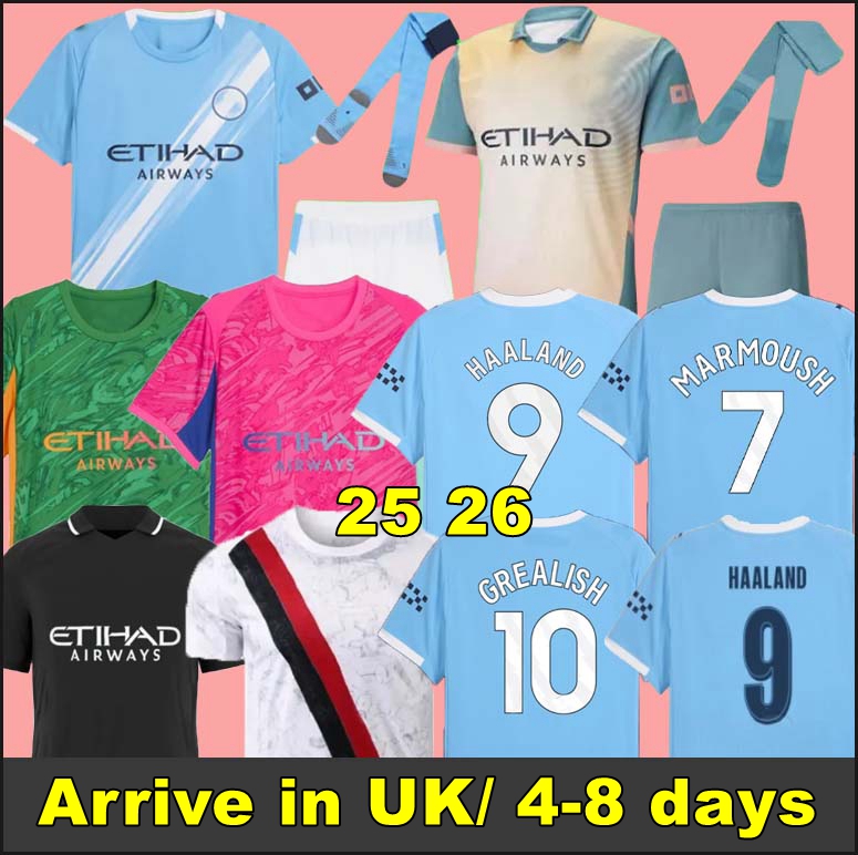 2025 25 26 HAALAND soccer jerseys FODEN MARMOUSH DOKU MARMOUSH McATEE KOVACIC GVARDIOL DE BRUYNE DE BRUYNE MATHEUS N. football shirt men kids kits goalkeeper pink
