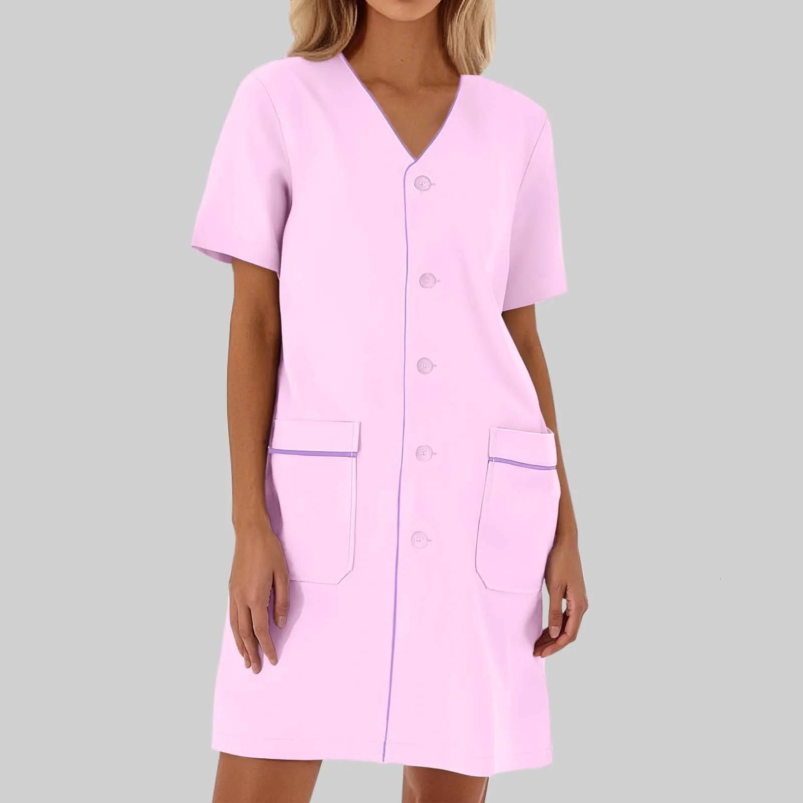 Scrub Uniforms Dress Robe White Women Nursing Scrubs Jacket SPA Beautician Veterinary Work Wear Uniform Women 250519