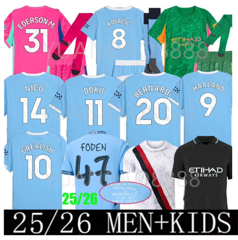 25 26 HAALAND soccer jerseys FODEN MARMOUSH DOKU MARMOUSH McATEE KOVACIC GVARDIOL DE BRUYNE DE BRUYNE MATHEUS N. football shirt men kids kits Goalkeeper