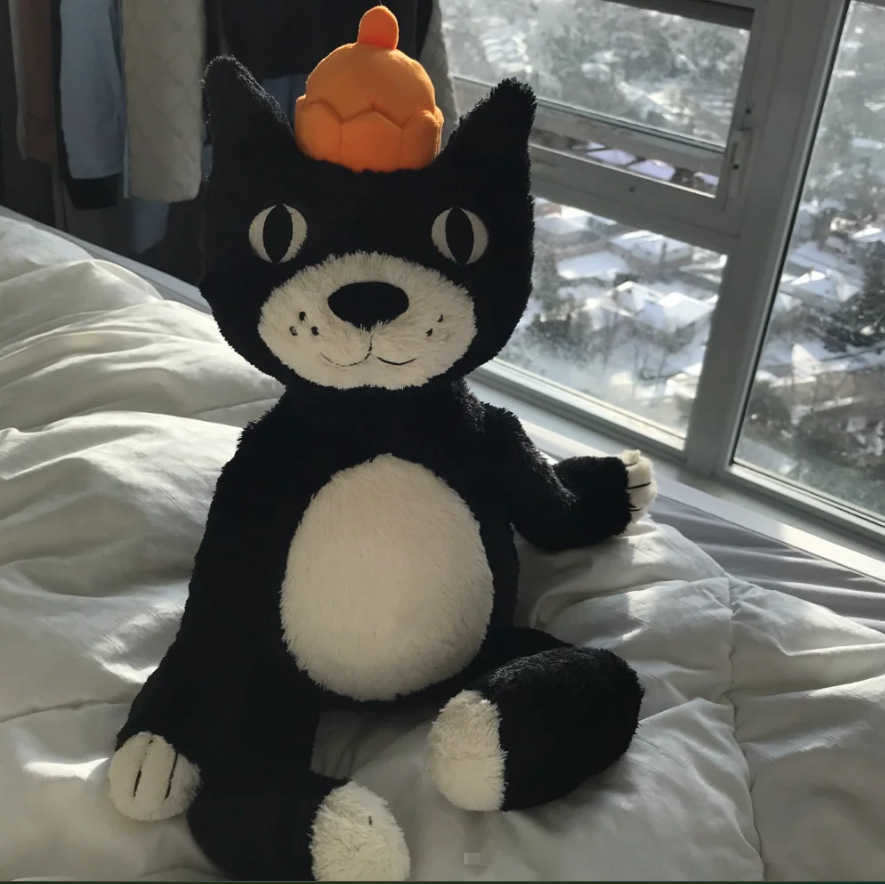 Plush Dolls Cute Lucky Cat Black Jellyscat Plush Toy Cute Doll Gift