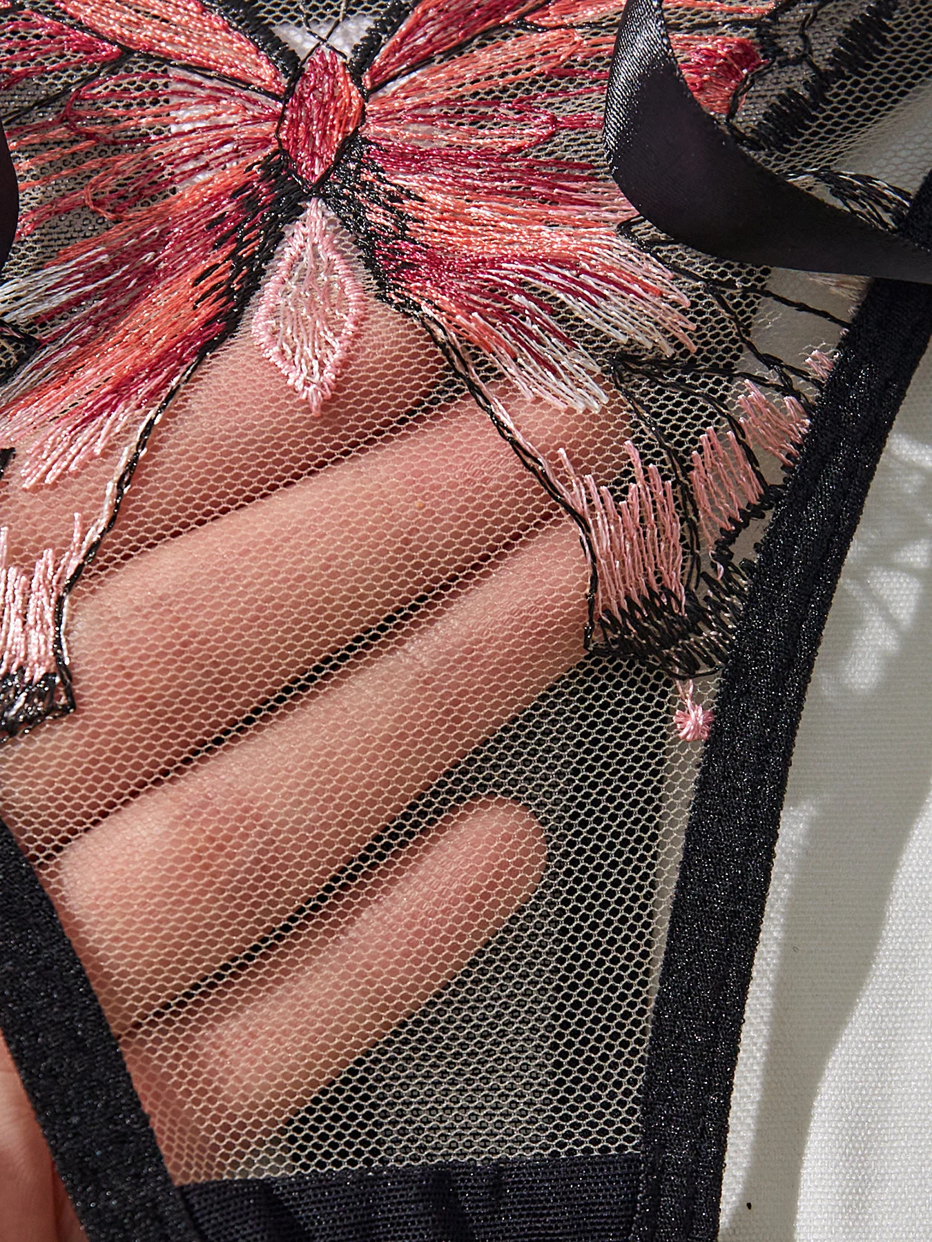 Lady 2 Pieces Lingerie Elegant Bowknot See Through Sexy Butterfly Bra Panty Cute Girl Intimate Underwear Set 250519