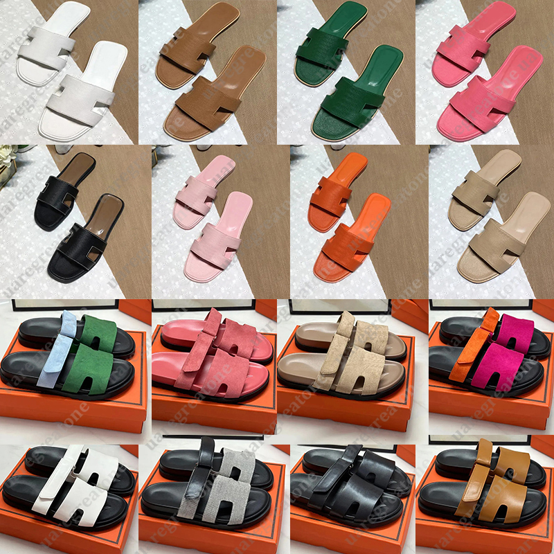 Hermès Oran Slipper Chypre sandales pantoufles plates coulisses femmes coulisses pantoufles noir blanc marron daim brevet dames sandale