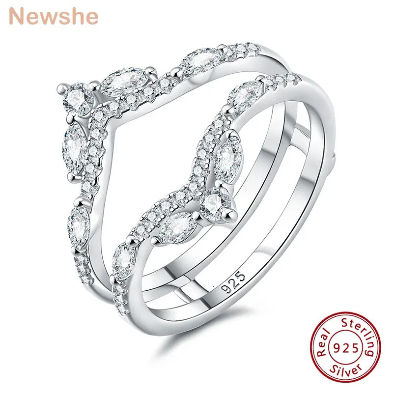 she 925 Sterling Silver Moissanite/Zircons Wedding Ring Enhancers for Women Adjustable Crown Guard Band 250516