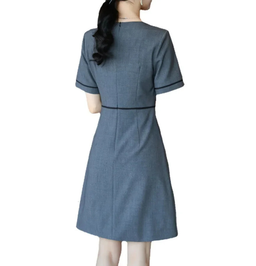 Spring Summer Fashion Korean Waist-Cinching Workwear Dress Slimming el Beauty Jewelry Uniform Womens Dress 250519