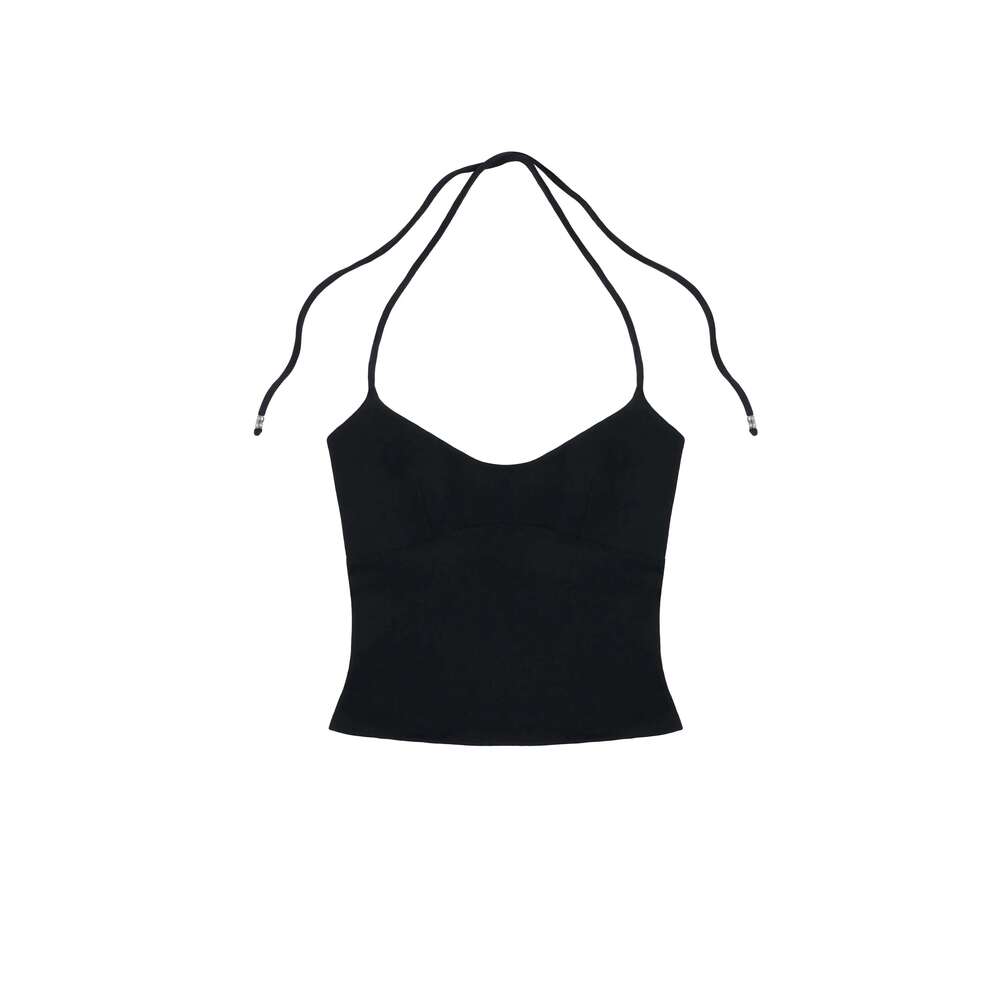 Tank Ai Oft And Creamy Textured High Elasticity Camisole Top With A Tight Fit Suitable For Fiess Wear
