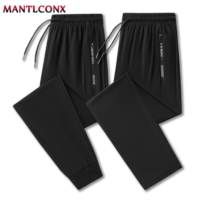 Summer Casual Pants Men Running Jogging Gym Fitness Quick Dry Trousers Outdoor Sports Women Sweatpants Black 3XL 250513Z
