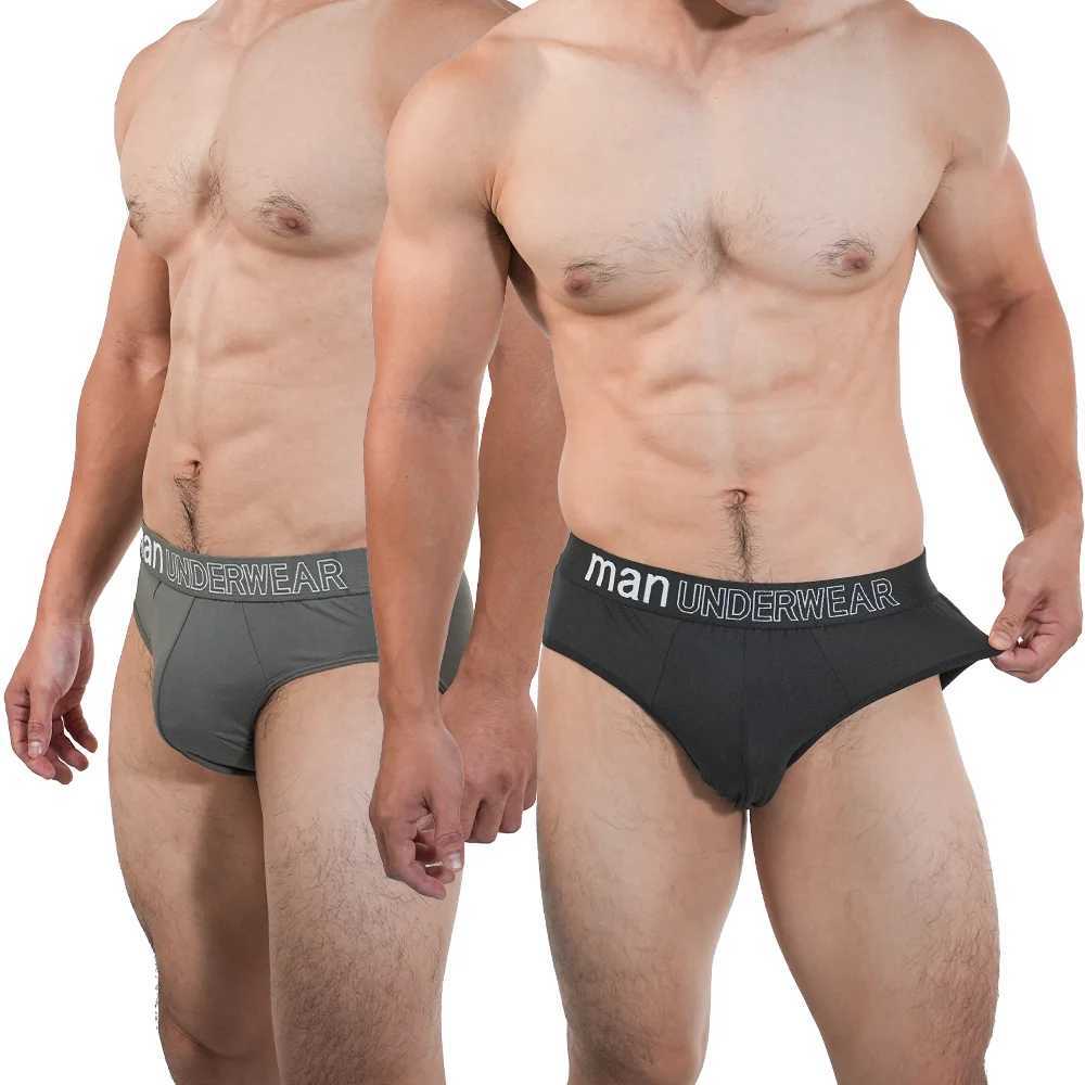 2pcs Fashion Mens Briefs Sexy Short Panties Simple Male Sports Underwear Everyday Breathable Underpants Large Size 6XL J250516