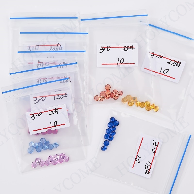 3.0mm Round Brilliant Cut Synthetic Corundum Loose Gemstones Synthetic Spinel Multicolor Wholesale #5 Corundum Ruby Red Stone for DIY Jewelry Making