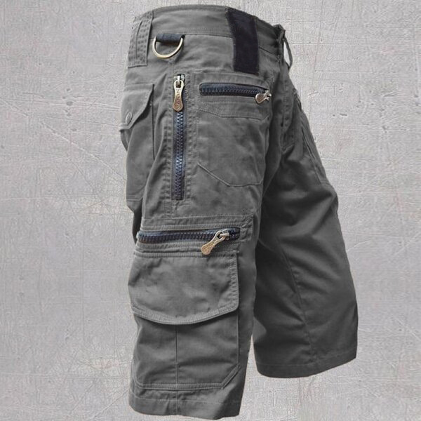 S-5XL Mens Loose Straight Leg Summer Plus Size Trend Casual Mid Length Pants With Multiple Pockets Workwear Shorts Mens Quick Sale 4 Colors