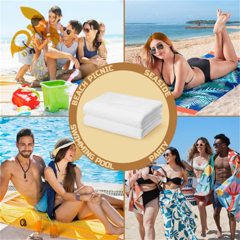 new Beach towel (cotton polyester blend) large size multifunctional outdoor picnic, camping