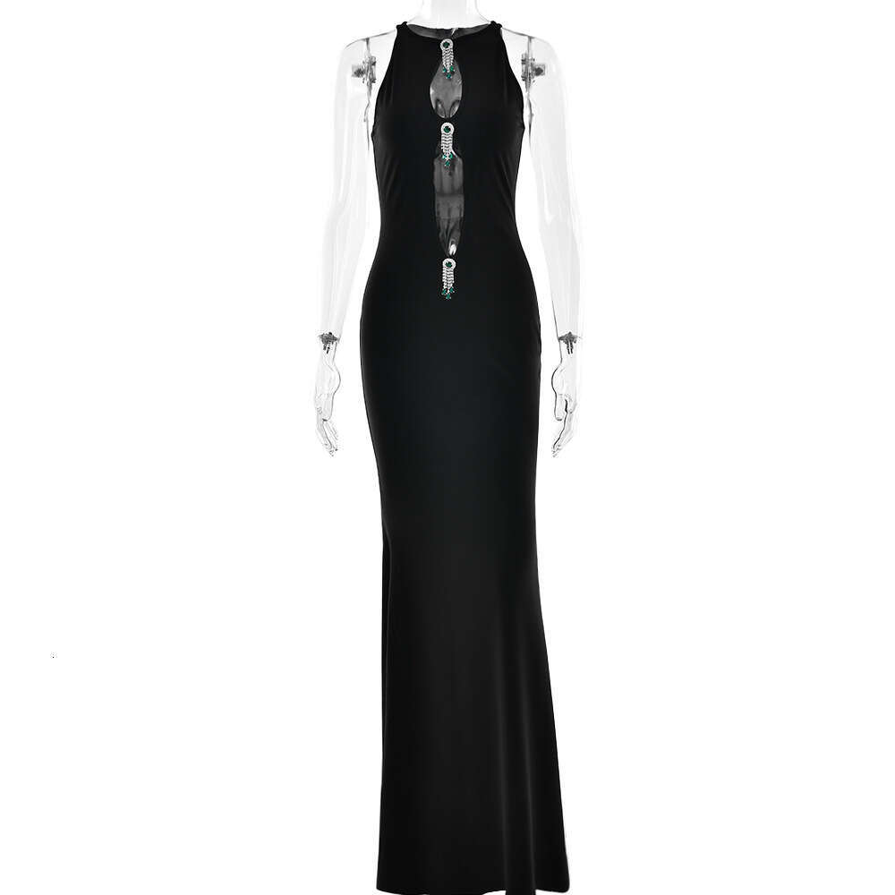 Sheath Dress Spring Summer New Style Dress With Sexy And Slim Fit Hollow Metal Pendant Evening Gown Summer Dress