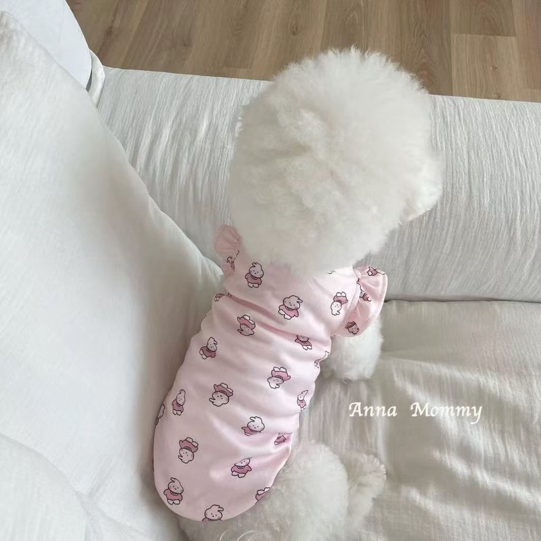 T00239 Teddy skirt puppy summer clothes pet small puppy Bichon Pomeranian Yorkshire cat spring and summer thin