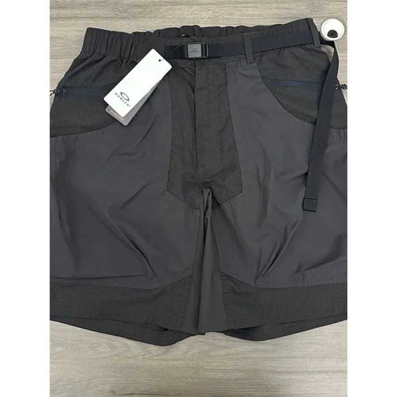 Juspinice Black Cargo Shorts for Mens Summer Pocket Elastic Sports Centre Pants Fashion Breathable Stylish Shorts Male Clothing J250515