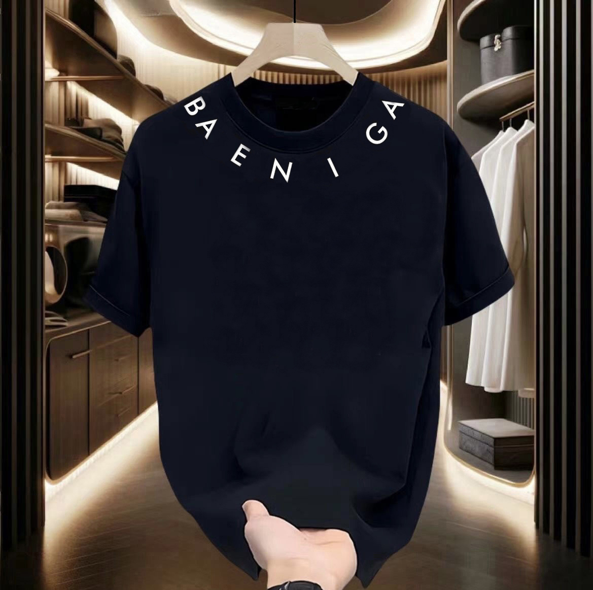 Summer short-sleeved casual new T-shirt brand designer luxurious men's fashion printed round-neck T-shirt cotton comfortable short-sleeved women's T-shirt