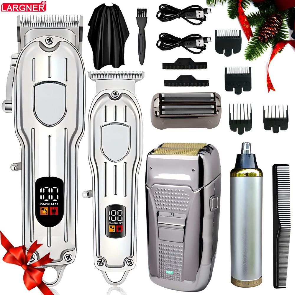 Shaver, Hair Clipper, Nose Hair Repairer, Golden Four in One 2025 New Style Set, Fashionable and Atmospheric, Hair Salon, Family Exclusive