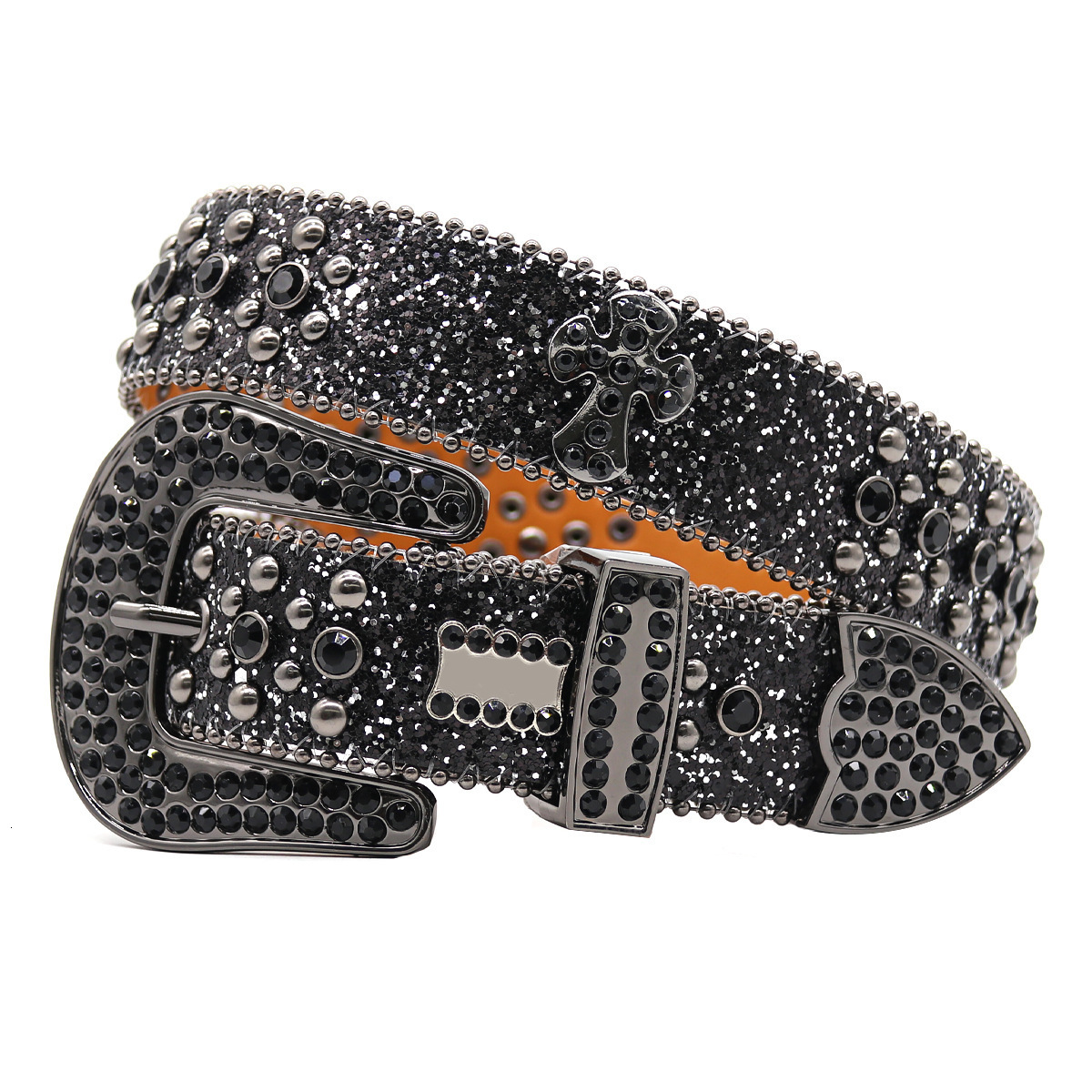 Y2K Rhinestones Belts Quality Western Cowgirl Cowboy Diamond Bling Cinturones Para Hombre er Goth 241018