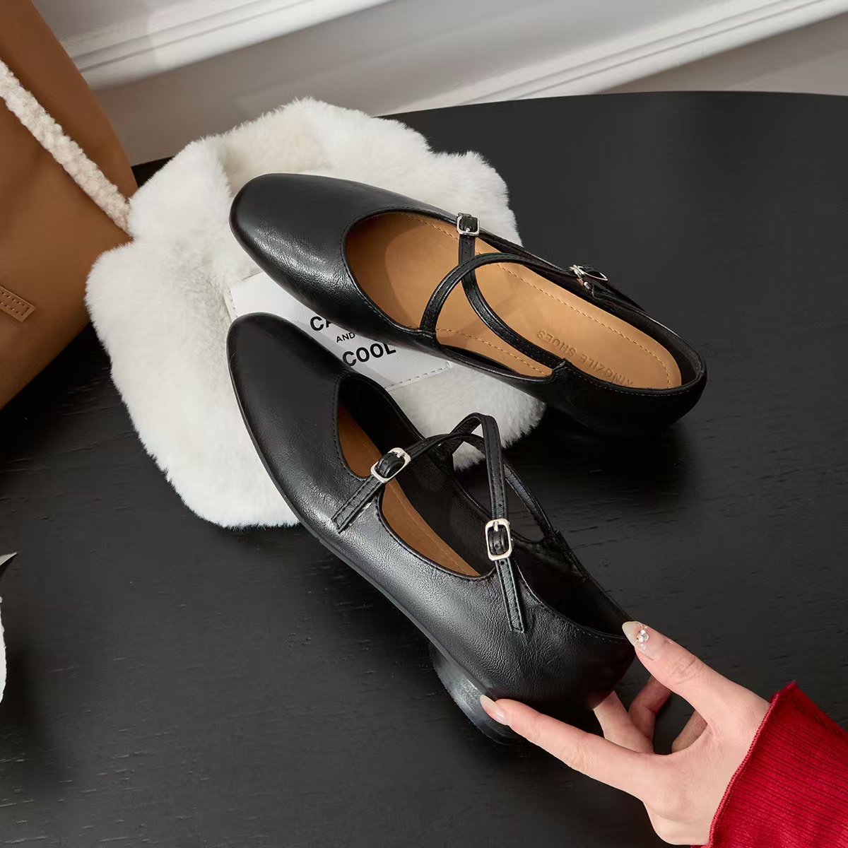 Autumn Women Fashion Round Toe Ladies Elegant Mary Jane Shoes Soft Flat Heel Outdoor Dress Ballerinas 241014