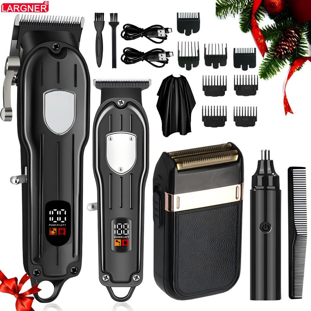 Shaver, Hair Clipper, Nose Hair Repairer, Golden Four in One 2025 New Style Set, Fashionable and Atmospheric, Hair Salon, Family Exclusive