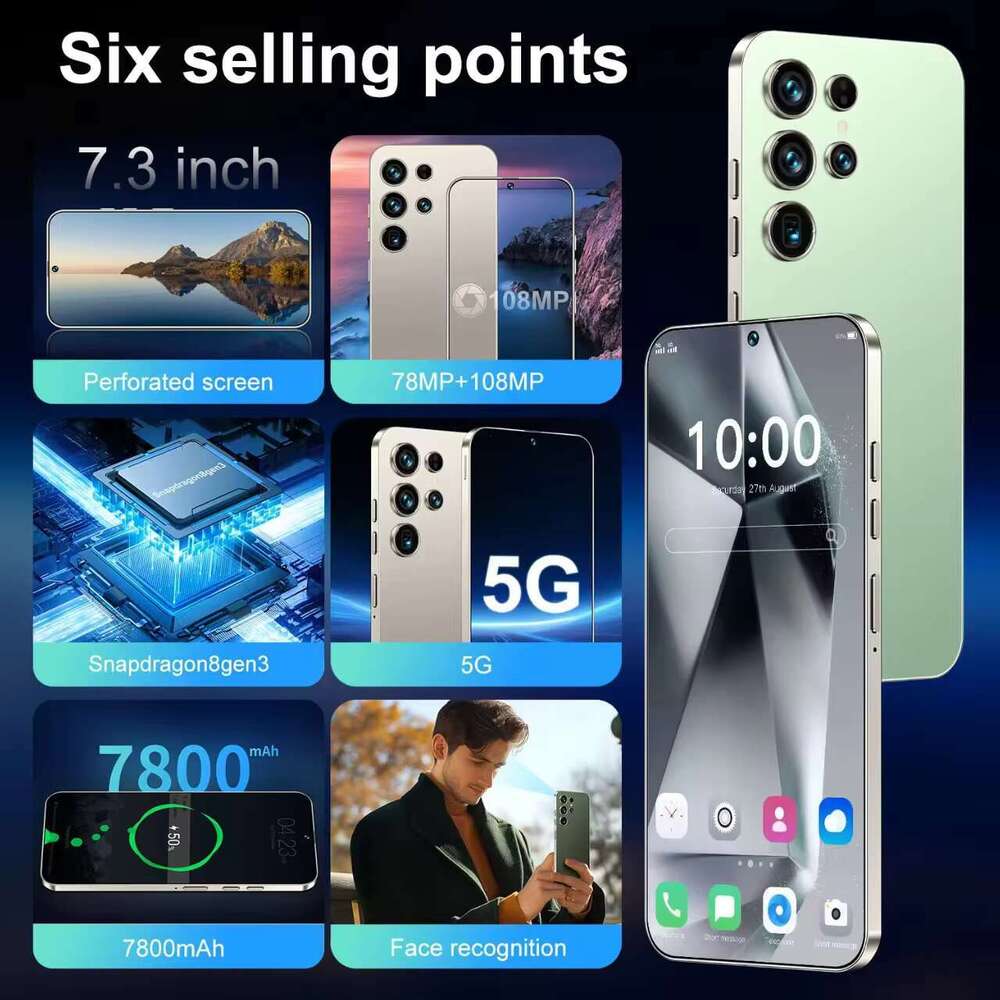 2025 New Original Phones S26 ultra Smartphones 22GB+2TB Dual SIM Cellphone Mobile Face Unlock Android 15 5G Phone