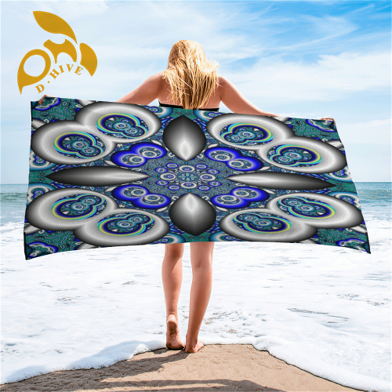 2025 Beach towel (cotton polyester blend) large size multifunctional outdoor picnic, camping