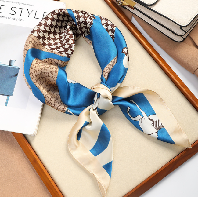 20style 70x70cm Classic Letters Print Head Scarf Headband for Women Fashion Long Handle Bag Scarves Paris Shoulder Tote Luggage Ribbon Head Wrap