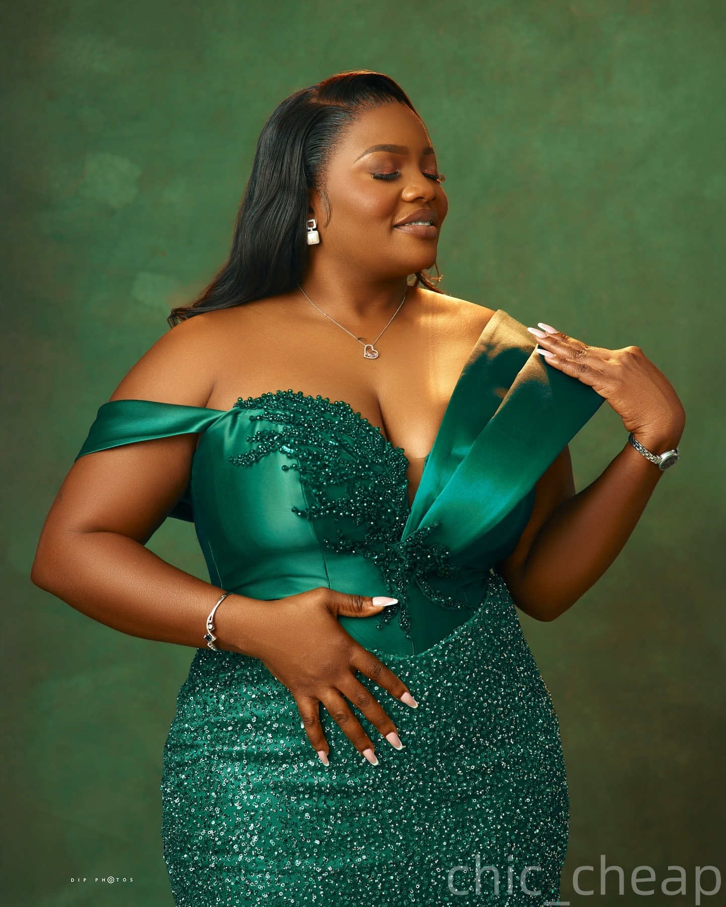 Mermaid Dark Green Plus Size Prom Dresses 2025 Sequined Beaded One Shoulder Evening Formal Party Second Birthday Engagement Gowns Dress For Special Oc