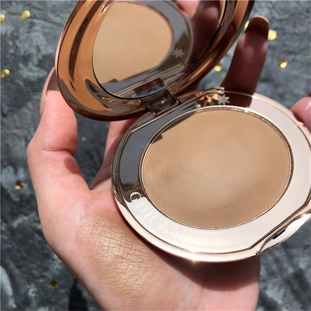 Contour Palette with Mirror Shadow Powder Bronzer Three-Dimensional Nose Shadow Powder Facial Concealer Cosmetics Makeup 250516