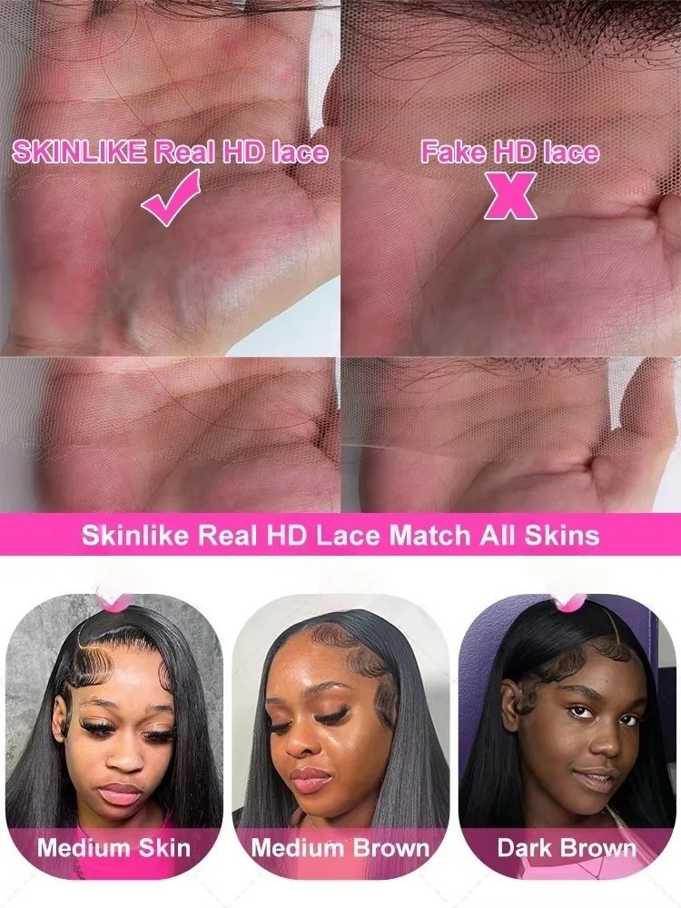 HD Transparent Lace Front Human Hair Wig 13x4 13x6 Straight Frontal Wig Pre Plucked HD Lace Closure Wig Beliself Hair Synthetic