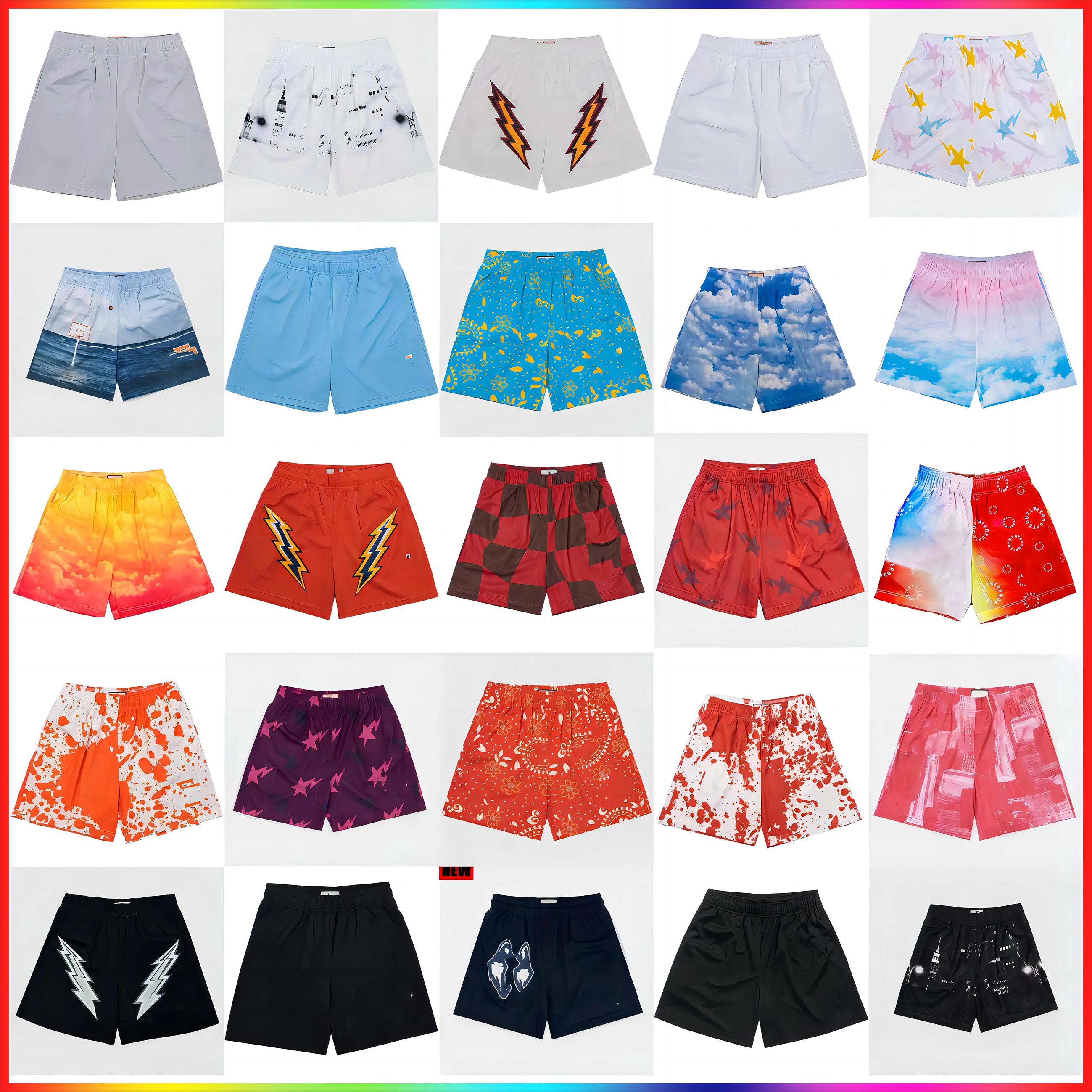5A New Designers Mens ees shorts Breathable Printed Designes swim shorts Beach eric emanel shorts Loose Shorts Breathable Sports Basketball Fitness Shorts for Mens