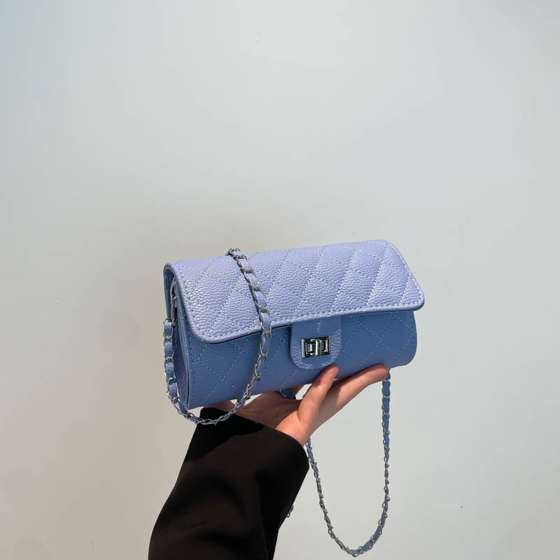Free Delivery Designer Bag 2025 New Fashionable Diamond Grid Chain Small Fragrance Style Niche Wallet High Appearance Versatile Women's Crossbody