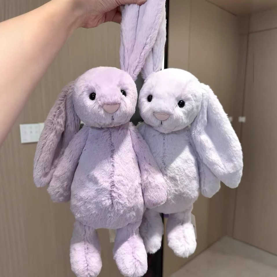 Plush Dolls Rabbit plush toy colorful rabbit doll hanging ear rabbit long ear rabbit soothing rabbit doll sleeping doll purple blue