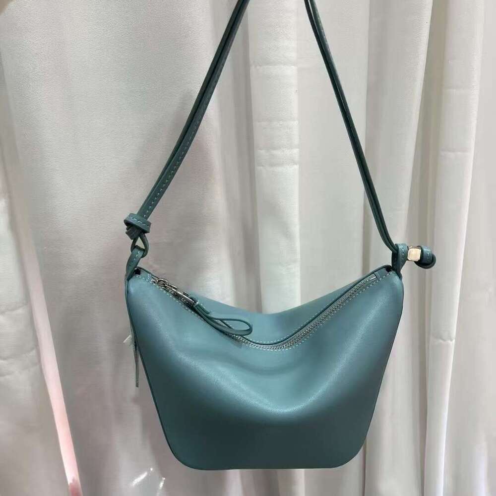 2025 new soft hobo hammock premium armpit genuine leather commuting versatile diagonal cross pillow bag