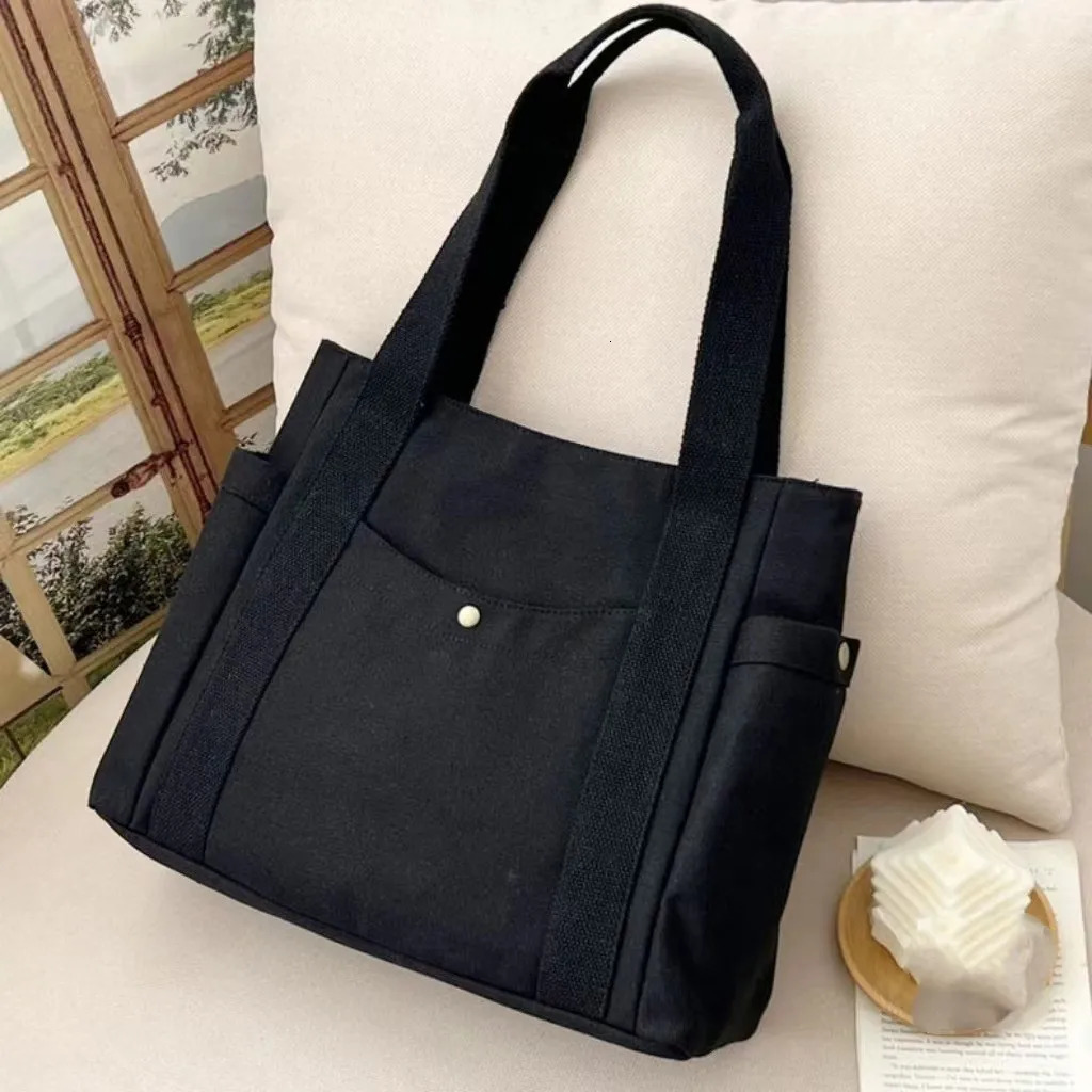 Canvas Bag Female Ins Forest Style Versatile Shoulder Bag Large Capacity Book Storage Student Class Bag Portable Cloth 250519