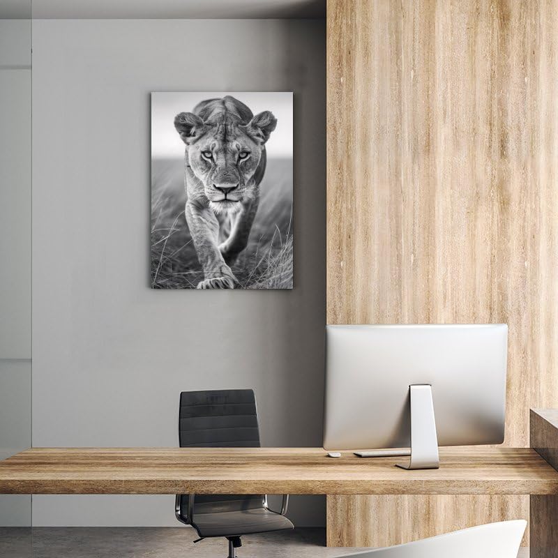 Generic Lioness Canvas Posters Room Aesthetics Boys Bedroom Sports Office Decoration Gifts Wall Art Decoration Printing Posters 24x36inch(60x90cm), Un