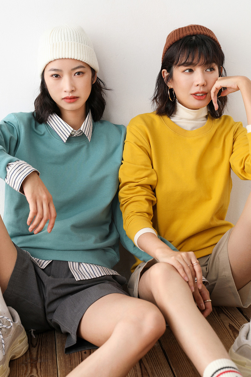 CL1203 Bottoming shirt for women autumn and winter sweater inner wear loose buttocks mid-length T-shirt for women long sleeves