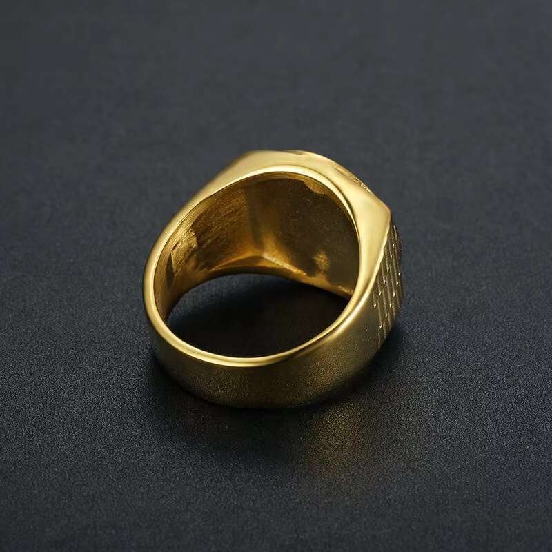 New stainless with crown design men, hip hop titanium steel diamond ring for men