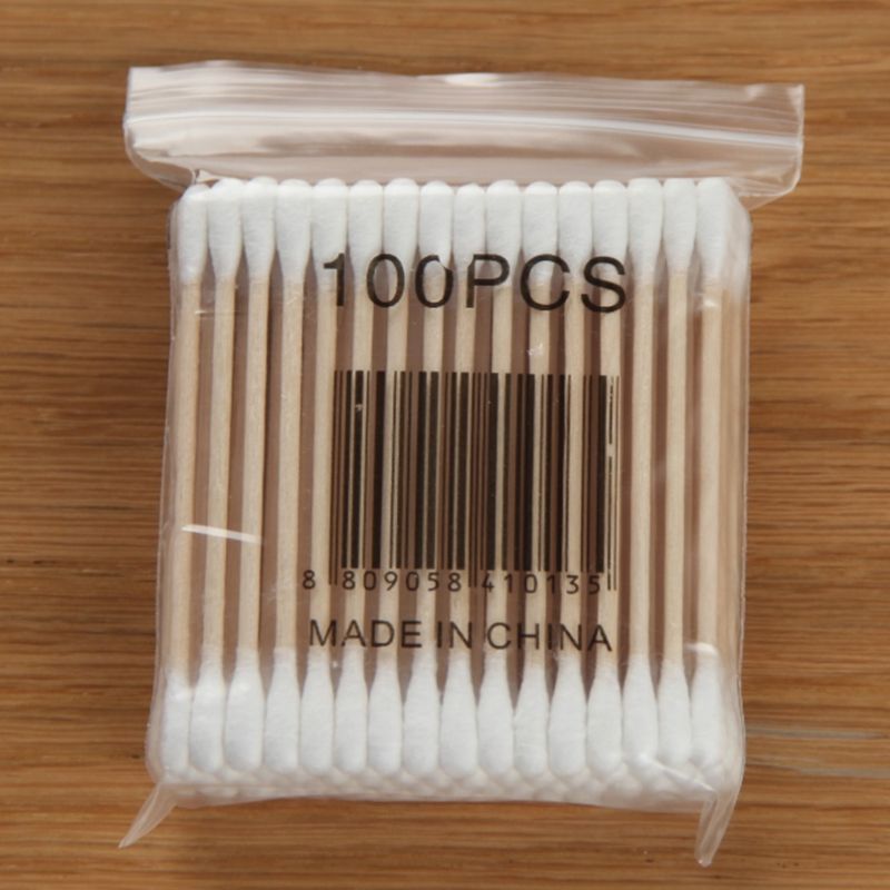 Cotton Buds Cotton Swabs Medical Ear Cleaning Wood Sticks Makeup Health