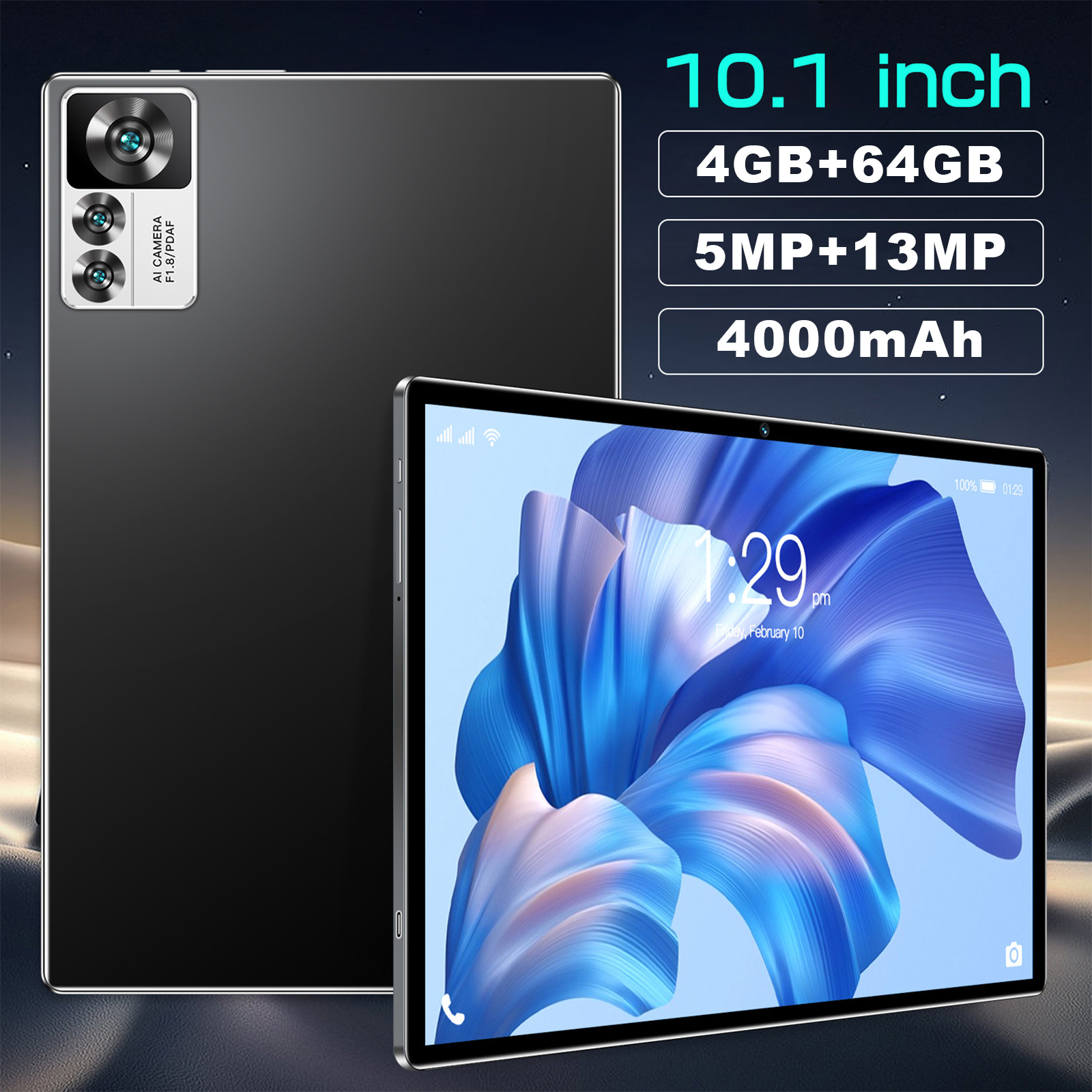 New Tablet 12S Pro 10.1-inch Screen 4+64G True 4G Android System Hot Sale