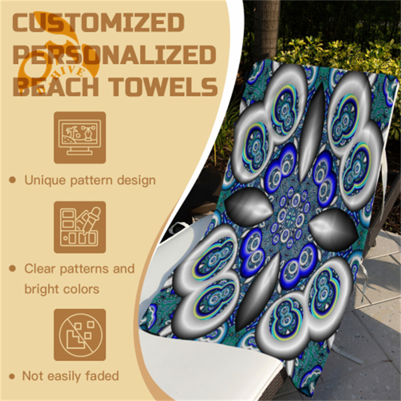 2025 Beach towel (cotton polyester blend) large size multifunctional outdoor picnic, camping