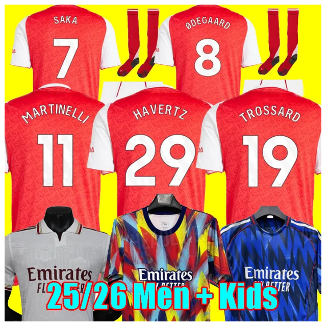 2025 2026 arsen soccer jerseys SMITH ROWE SAKA MARTINELLI 25 26 a rsenal football shirt Kids kit ODEGAARD Nketiah G.JESUS ZINCHENKO SALIBA RICE HAVERTZ WHITEOUT