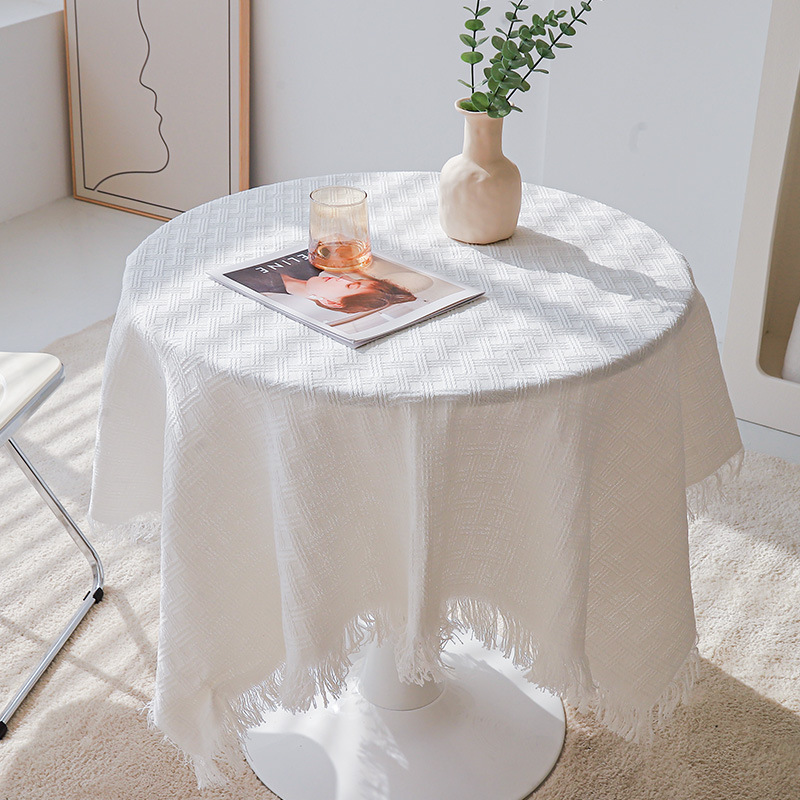A687 Cream style tablecloth net red high-grade coffee table cloth dormitory tablecloth photo background cloth atmosphere rectangular