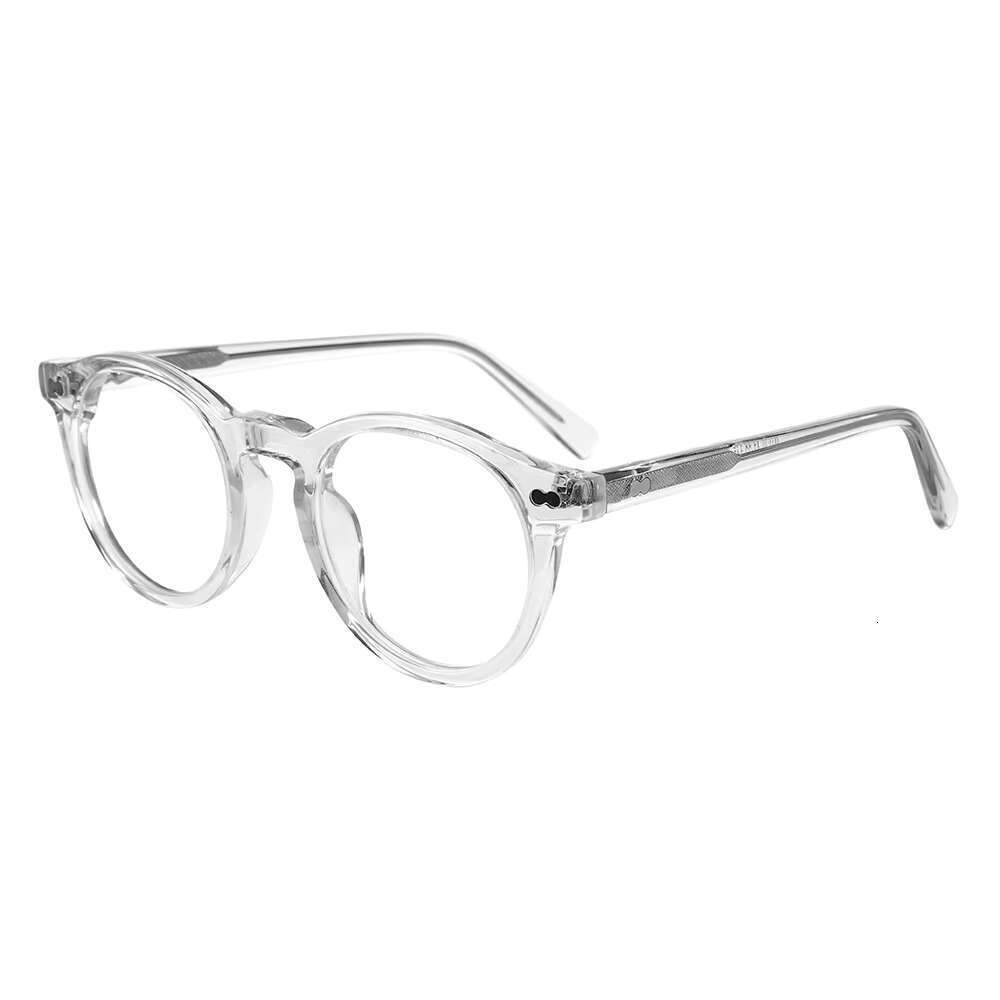 New high-end classic round lightweight luxurious for men, acetate fiber jewelry optical eyeglass frame