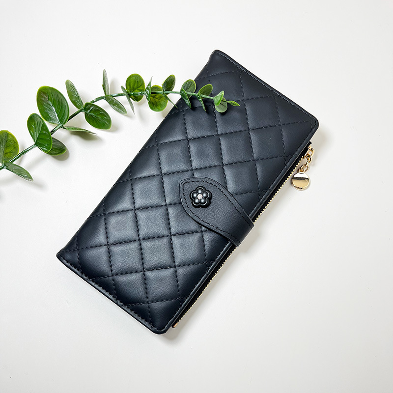 designer bag New Card Zipper Women's Walle Simple and Multi functional Lingge Long Handheld Bag Coin purse card bag