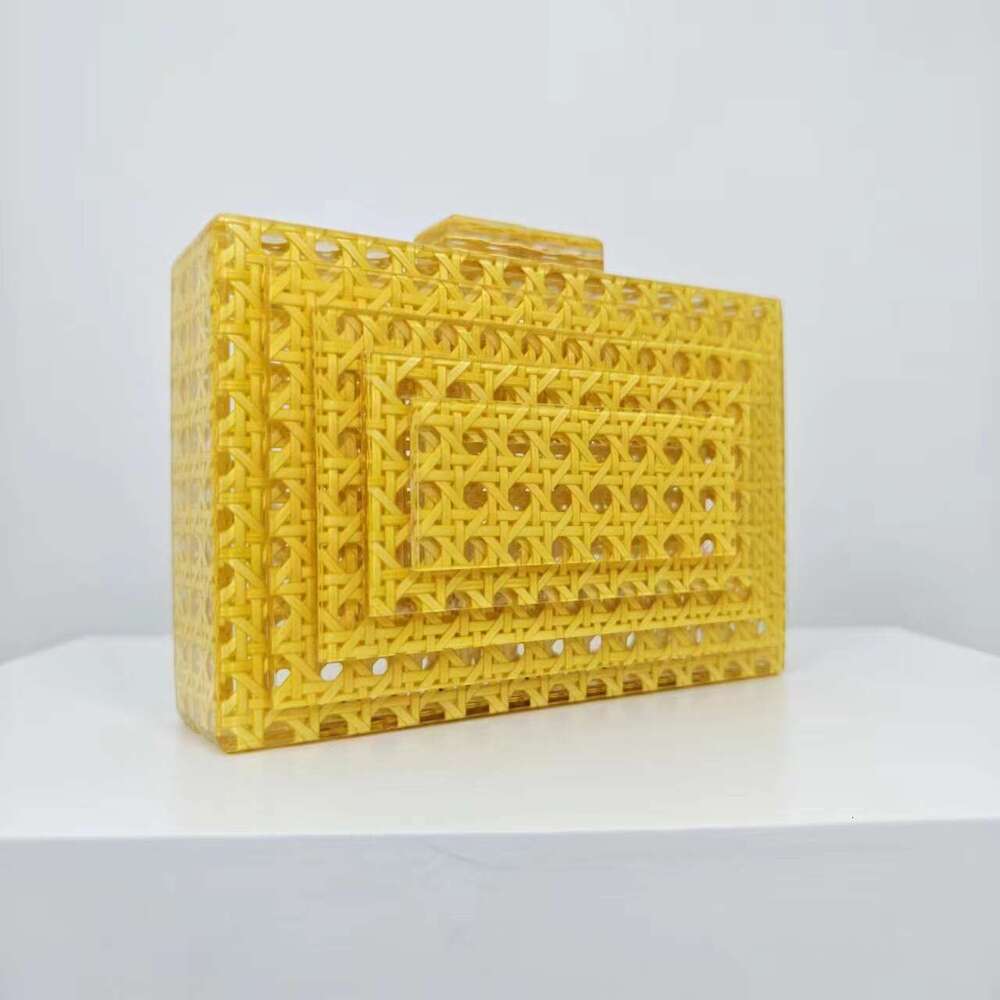 Hot selling new rattan acrylic dinner grab bag, single shoulder diagonal cross wedding fashionable women's bag