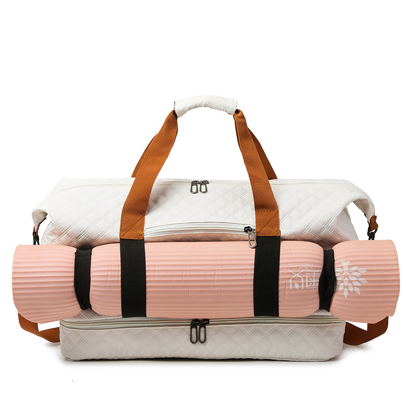 Handheld fitness with dry wet separation large capacity yoga shoulder storage short distance travel bag business trip bag
